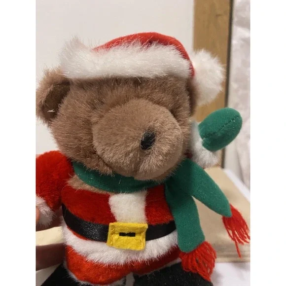 Vintage SANTA BEAR Stands 8 inches tall with tags - Picture 2 of 6